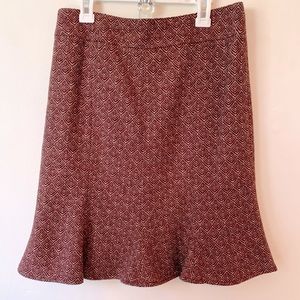 Wool Flounce Skirt